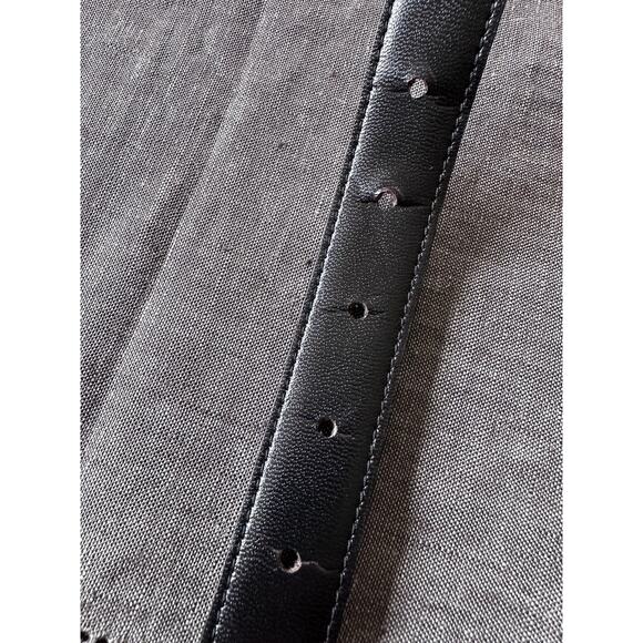 Vintage Kathy young Belt signed solid brass Buckle abstract art Red Snake Skin M - Picture 11 of 16